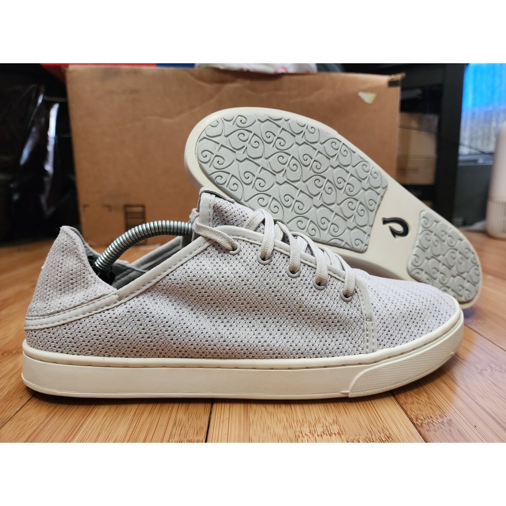 Olukai Pehuea Li Womens Size 9 Gray Canvas Beach Sneakers 20379-DWDW